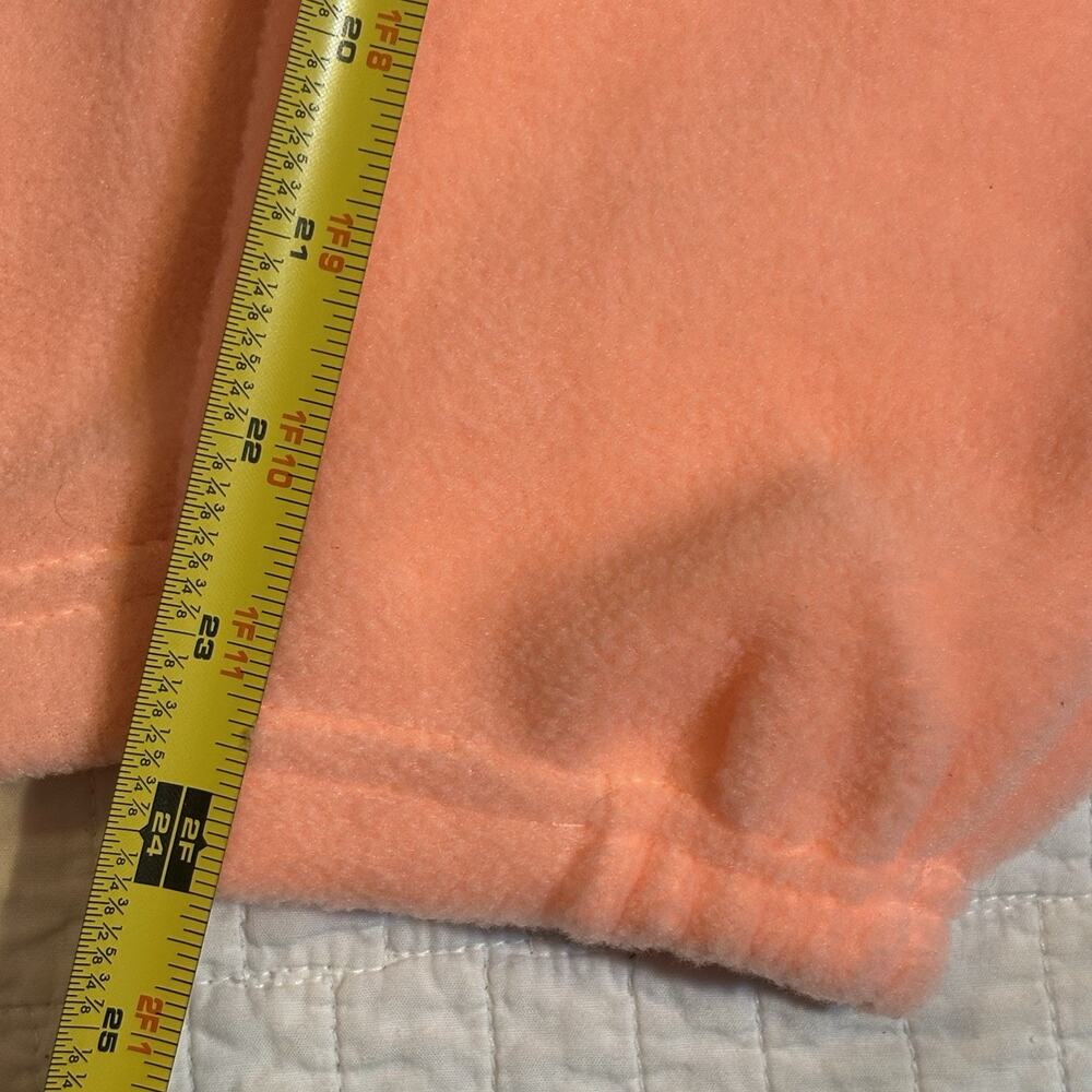 Columbia Women's Slack Water PFG Fleece Pullover Jacket Peach Pink Neon 1/2 Zip - Picture 9 of 9